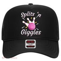 Funny Splits N Giggles Bowling Team Bowler Sports Player Hat thumb 0