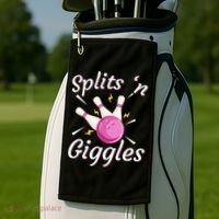 Funny Splits N Giggles Bowling Team Bowler Sports Player Golf Towel thumb 2