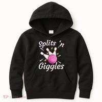 Funny Splits N Giggles Bowling Team Bowler Sports Player Kids Hoodie thumb 0