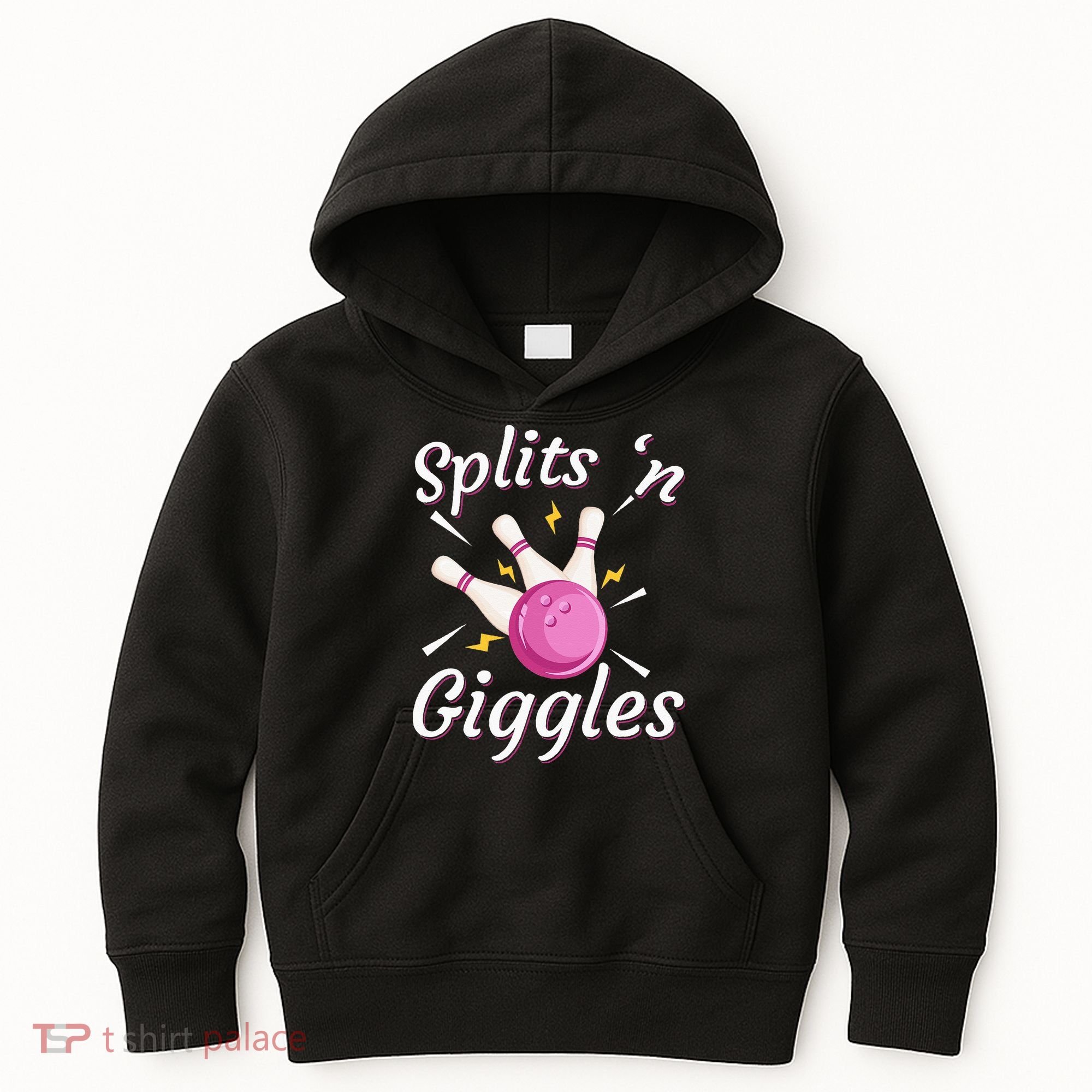 Funny Splits N Giggles Bowling Team Bowler Sports Player Kids Hoodie