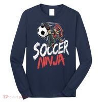 Funny Soccer Ninja Soccer Player Boy Football Lover Long Sleeve Shirt thumb 0