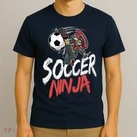 Funny Soccer Ninja Soccer Player Boy Football Lover T-Shirt thumb 3