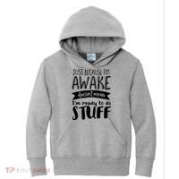 Funny Sarcastic Not A Morning Person Hate Waking Up  Kids Hoodie thumb 0