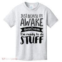 Funny Sarcastic Not A Morning Person Hate Waking Up  Kids T-Shirt thumb 0