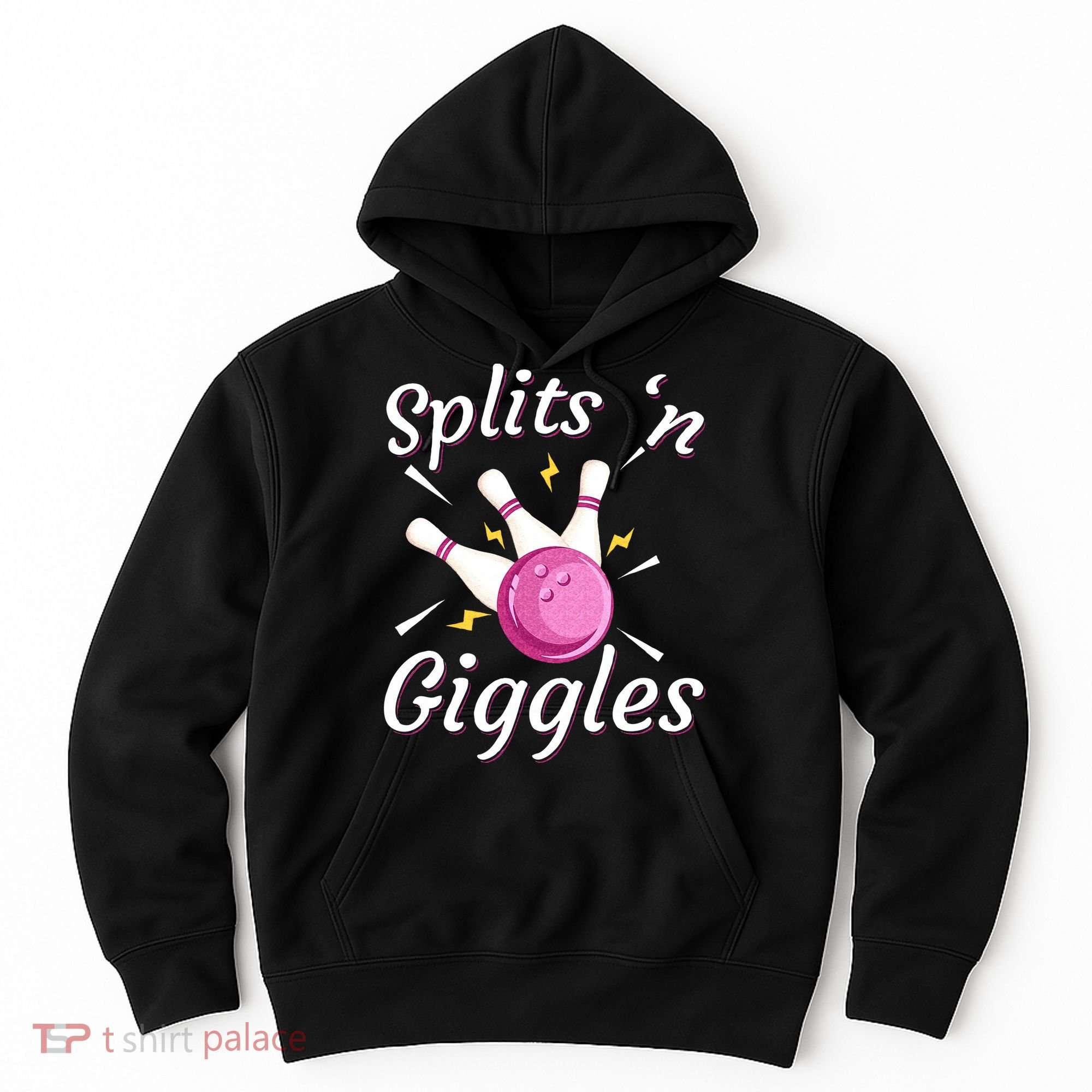 Funny Splits N Giggles Bowling Team Bowler Sports Player Hoodie