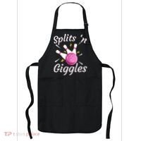Funny Splits N Giggles Bowling Team Bowler Sports Player Apron thumb 0
