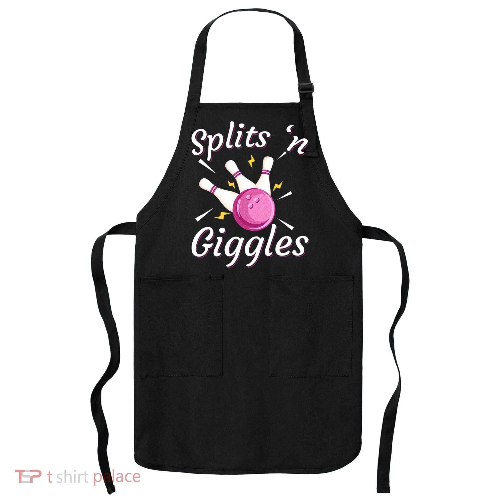 Funny Splits N Giggles Bowling Team Bowler Sports Player Apron