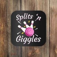 Funny Splits N Giggles Bowling Team Bowler Sports Player Coaster thumb 0