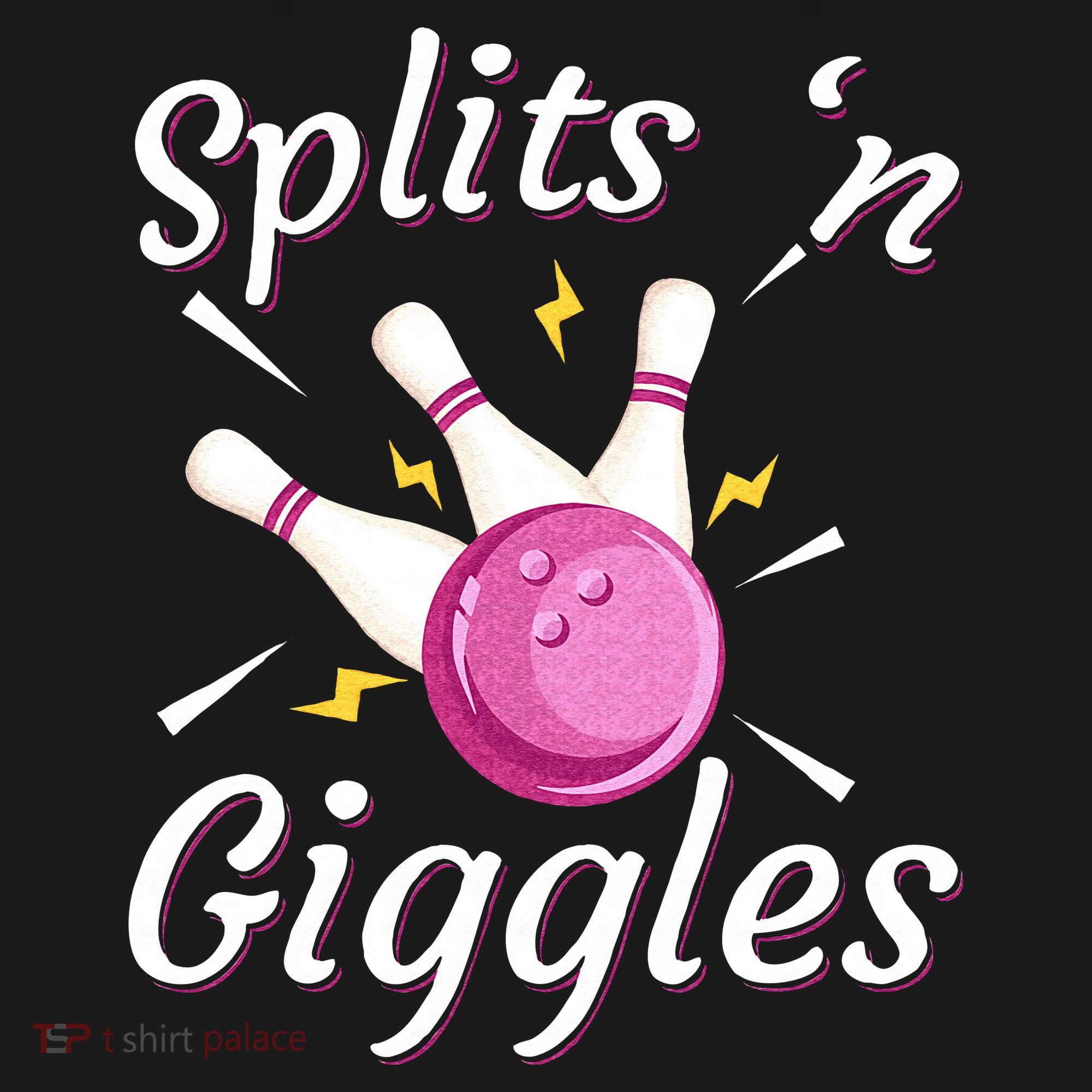 Funny Splits N Giggles Bowling Team Bowler Sports Player Women's Tank Top