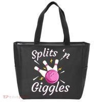 Funny Splits N Giggles Bowling Team Bowler Sports Player Tote Bag thumb 0