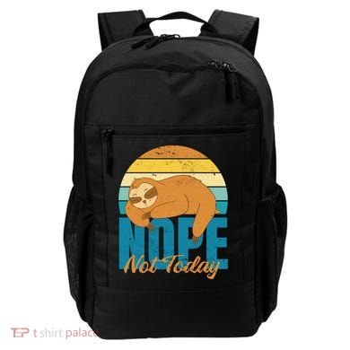 Funny Sloth Nope Not Today Retro Sloth Cute Gift Backpack