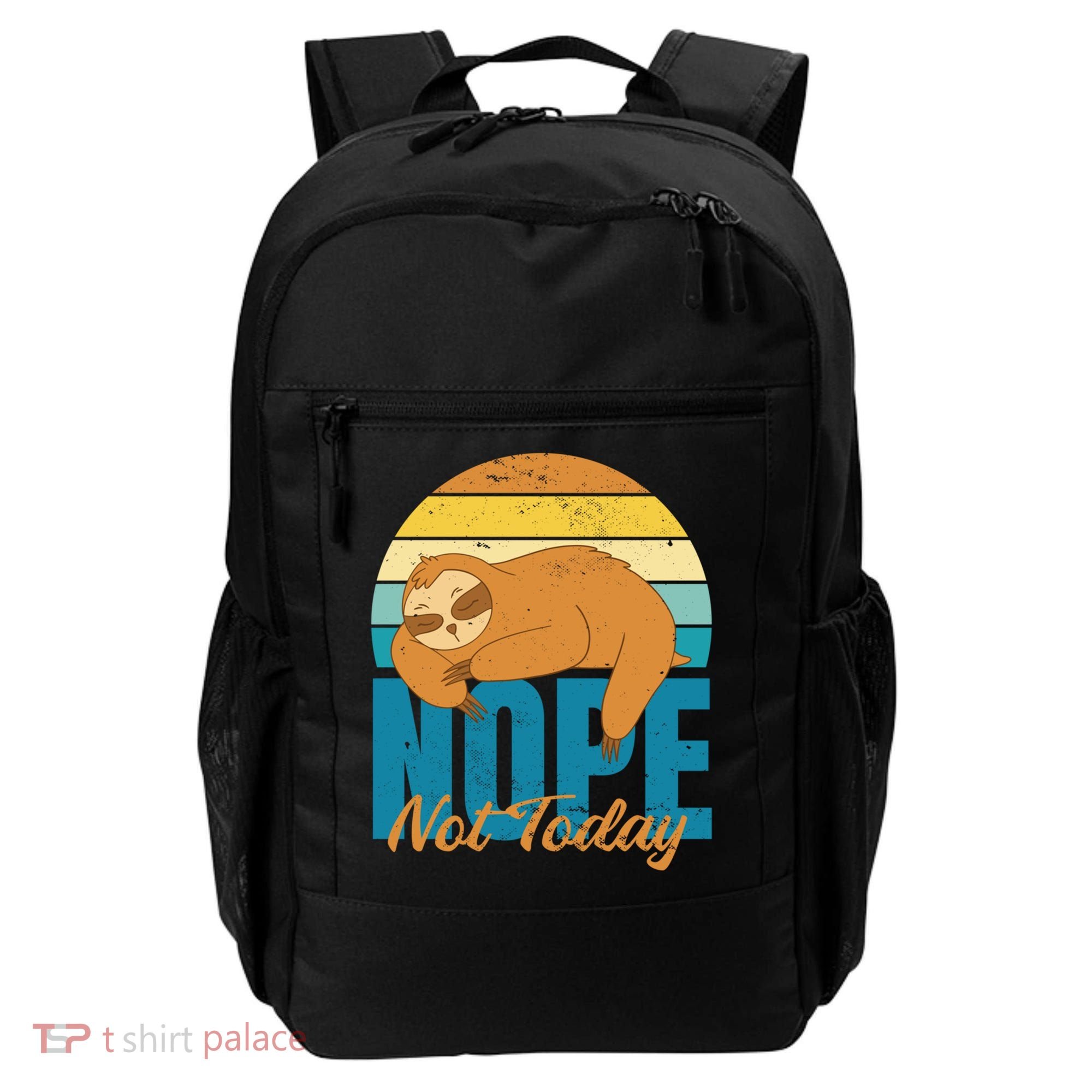 Funny Sloth Nope Not Today Retro Sloth Cute Gift Backpack