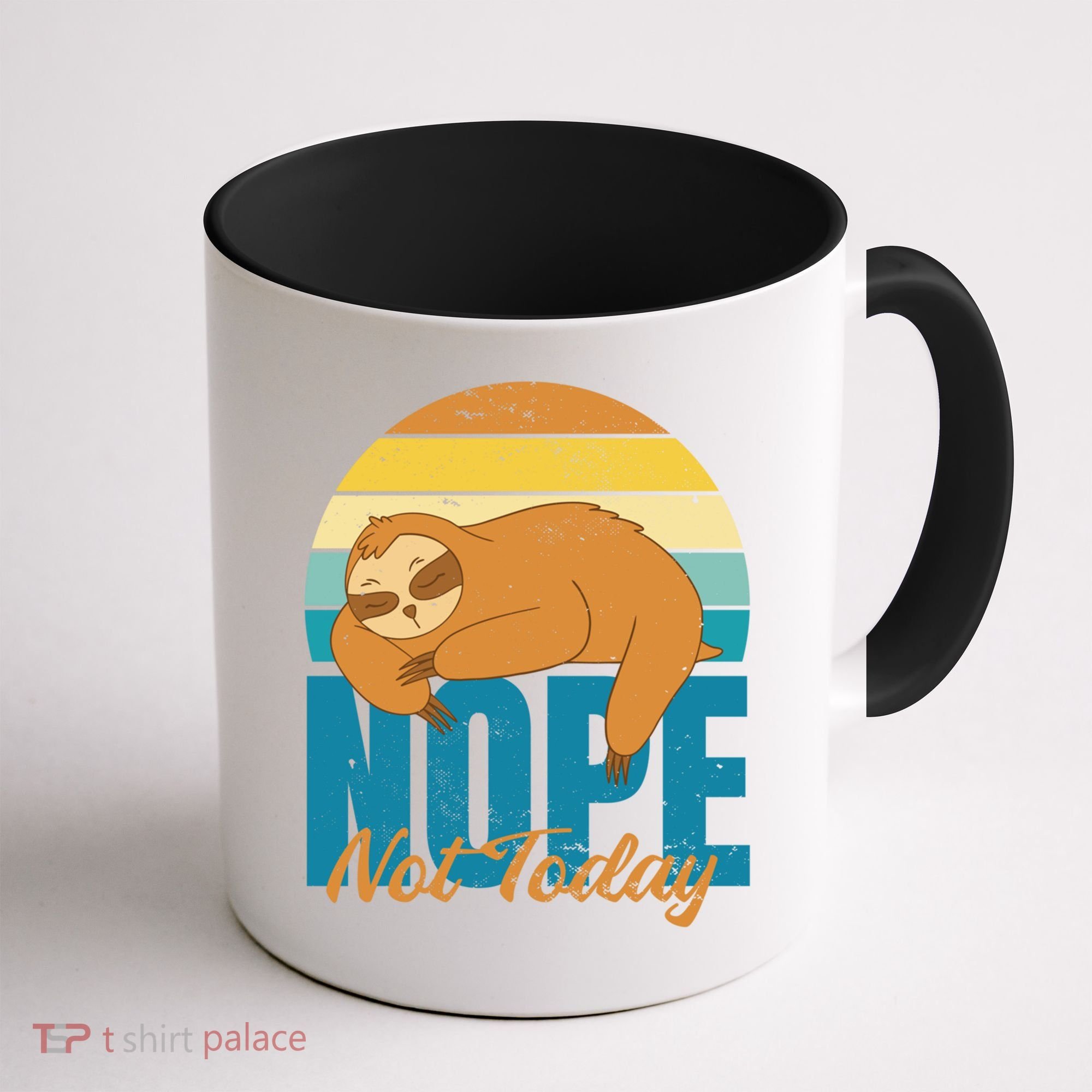 Funny Sloth Nope Not Today Retro Sloth Cute Gift Coffee Mug