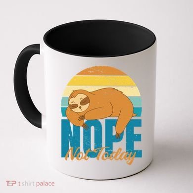 Funny Sloth Nope Not Today Retro Sloth Cute Gift Coffee Mug