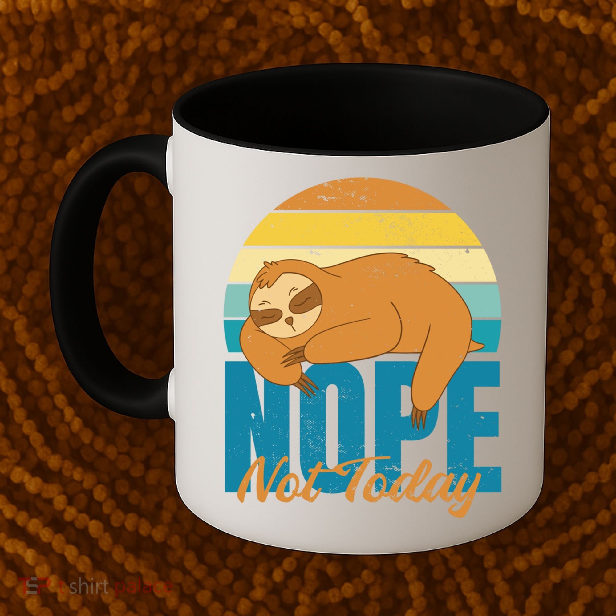 Funny Sloth Nope Not Today Retro Sloth Cute Gift Coffee Mug