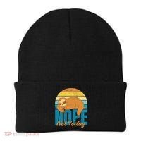 Funny Sloth Nope Not Today Retro Sloth Cute Gift Beanie thumb 0