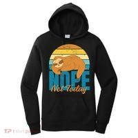 Funny Sloth Nope Not Today Retro Sloth Cute Gift Women's Hoodie thumb 0