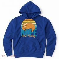 Funny Sloth Nope Not Today Retro Sloth Cute Gift Hoodie thumb 0