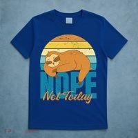 Funny Sloth Nope Not Today Retro Sloth Cute Gift T-Shirt thumb 5