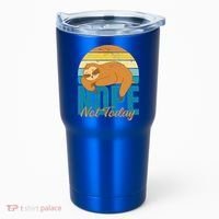 Funny Sloth Nope Not Today Retro Sloth Cute Gift Tumbler thumb 0