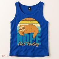 Funny Sloth Nope Not Today Retro Sloth Cute Gift Tank Top thumb 2