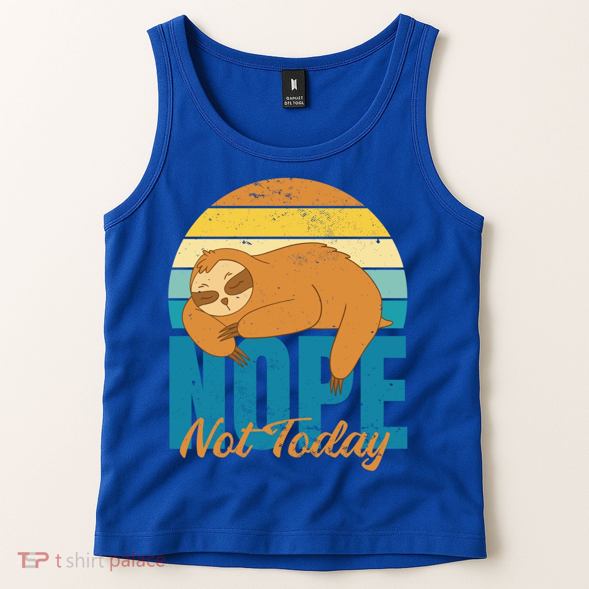 Funny Sloth Nope Not Today Retro Sloth Cute Gift Tank Top