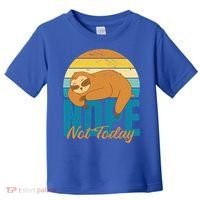 Funny Sloth Nope Not Today Retro Sloth Cute Gift Toddler T-Shirt thumb 0