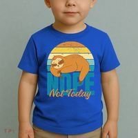 Funny Sloth Nope Not Today Retro Sloth Cute Gift Toddler T-Shirt thumb 2