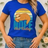 Funny Sloth Nope Not Today Retro Sloth Cute Gift Women's T-Shirt thumb 2