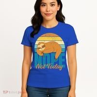 Funny Sloth Nope Not Today Retro Sloth Cute Gift Women's T-Shirt thumb 4