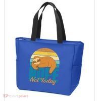 Funny Sloth Nope Not Today Retro Sloth Cute Gift Tote Bag thumb 3