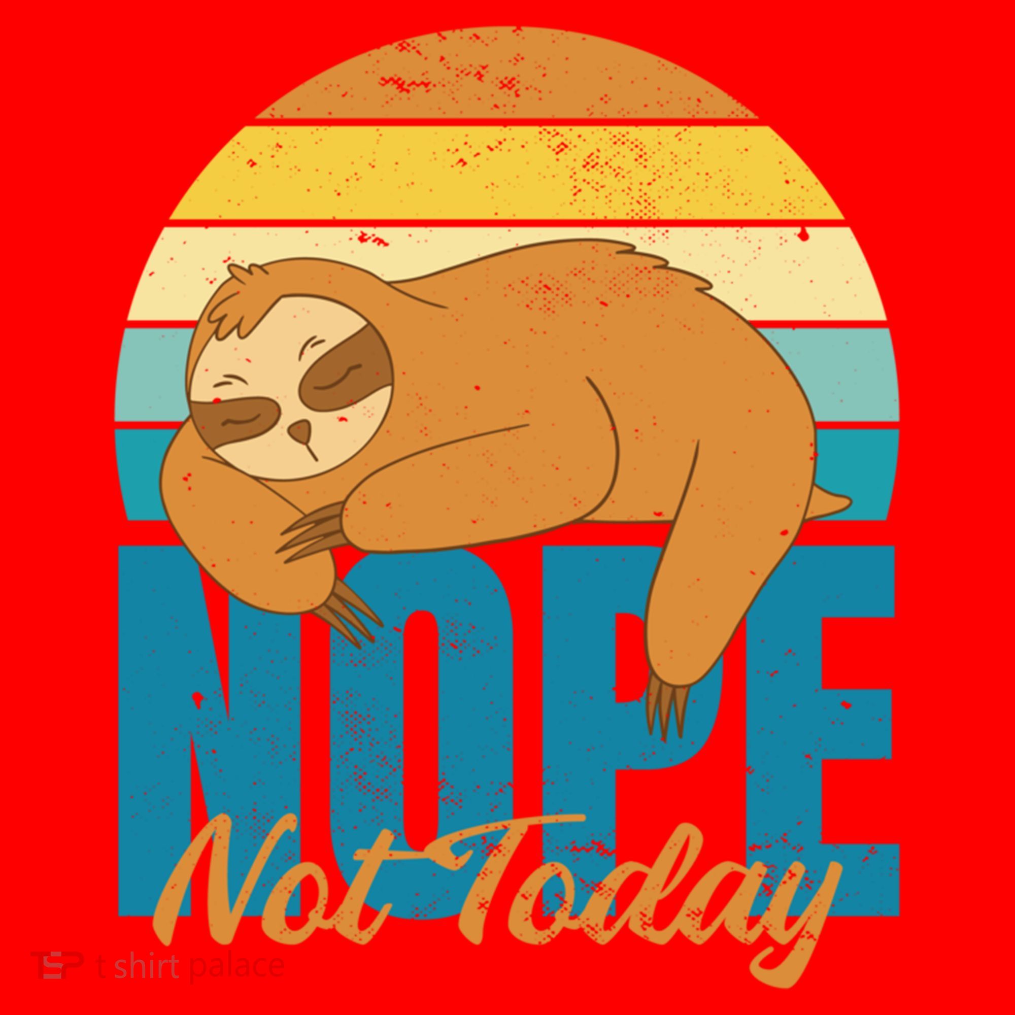 Funny Sloth Nope Not Today Retro Sloth Cute Gift Santa Hat