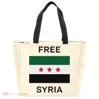 Free Syria New Syrian Flag Syria Freedom Celebration Tote Bag thumb 0