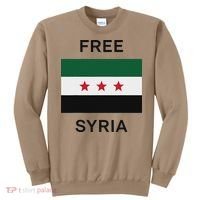 Free Syria New Syrian Flag Syria Freedom Celebration Sweatshirt thumb 0