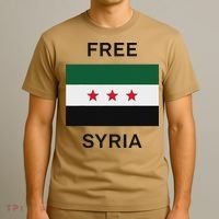 Free Syria New Syrian Flag Syria Freedom Celebration T-Shirt thumb 3