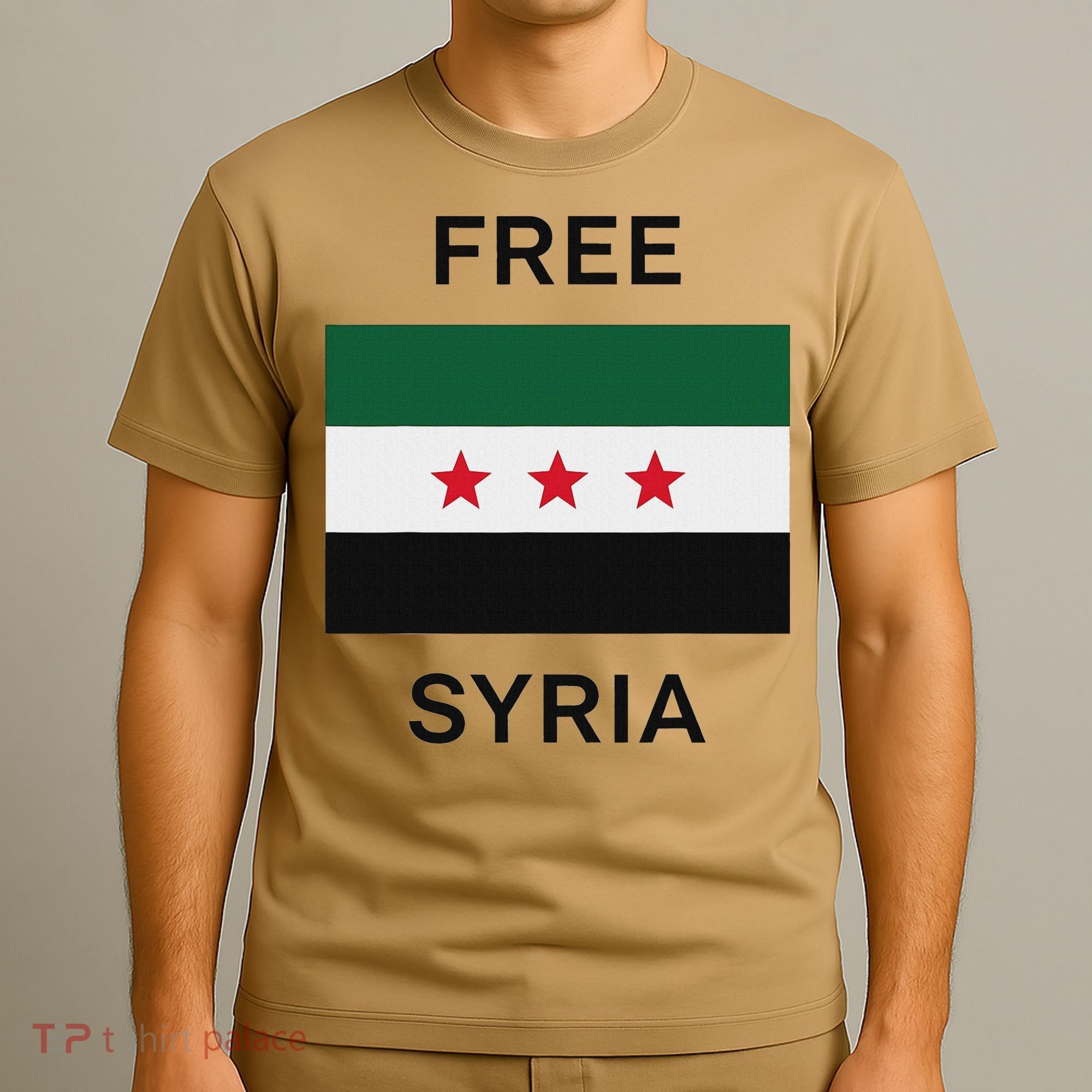 Free Syria New Syrian Flag Syria Freedom Celebration T-Shirt