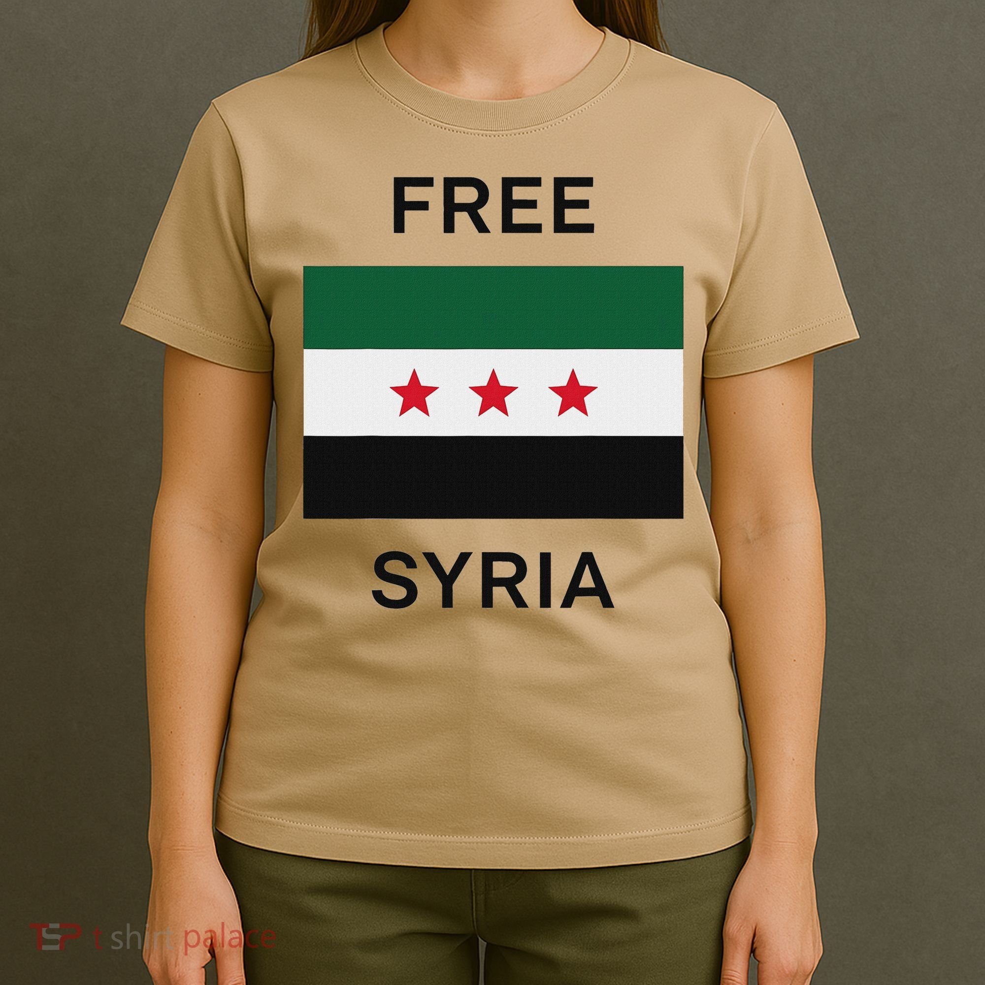 Free Syria New Syrian Flag Syria Freedom Celebration T-Shirt
