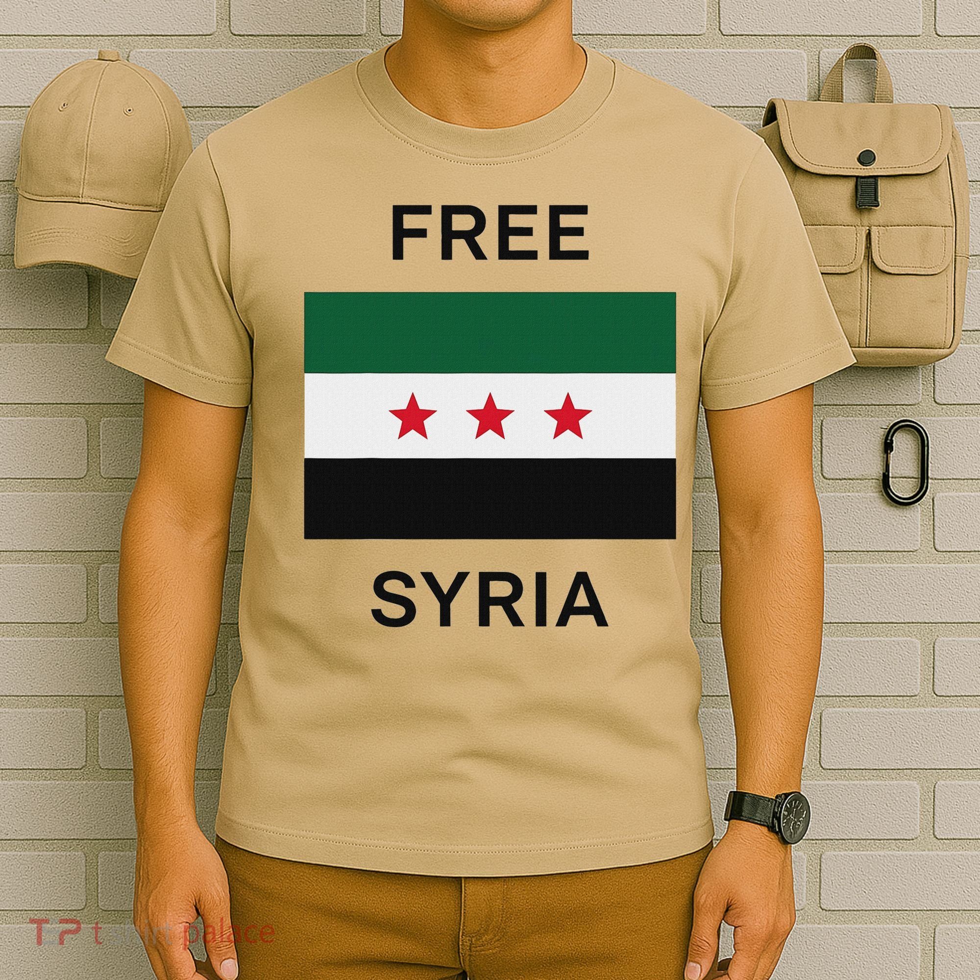 Free Syria New Syrian Flag Syria Freedom Celebration T-Shirt