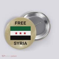 Free Syria New Syrian Flag Syria Freedom Celebration Button thumb 0