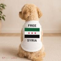 Free Syria New Syrian Flag Syria Freedom Celebration Doggie Tank thumb 2