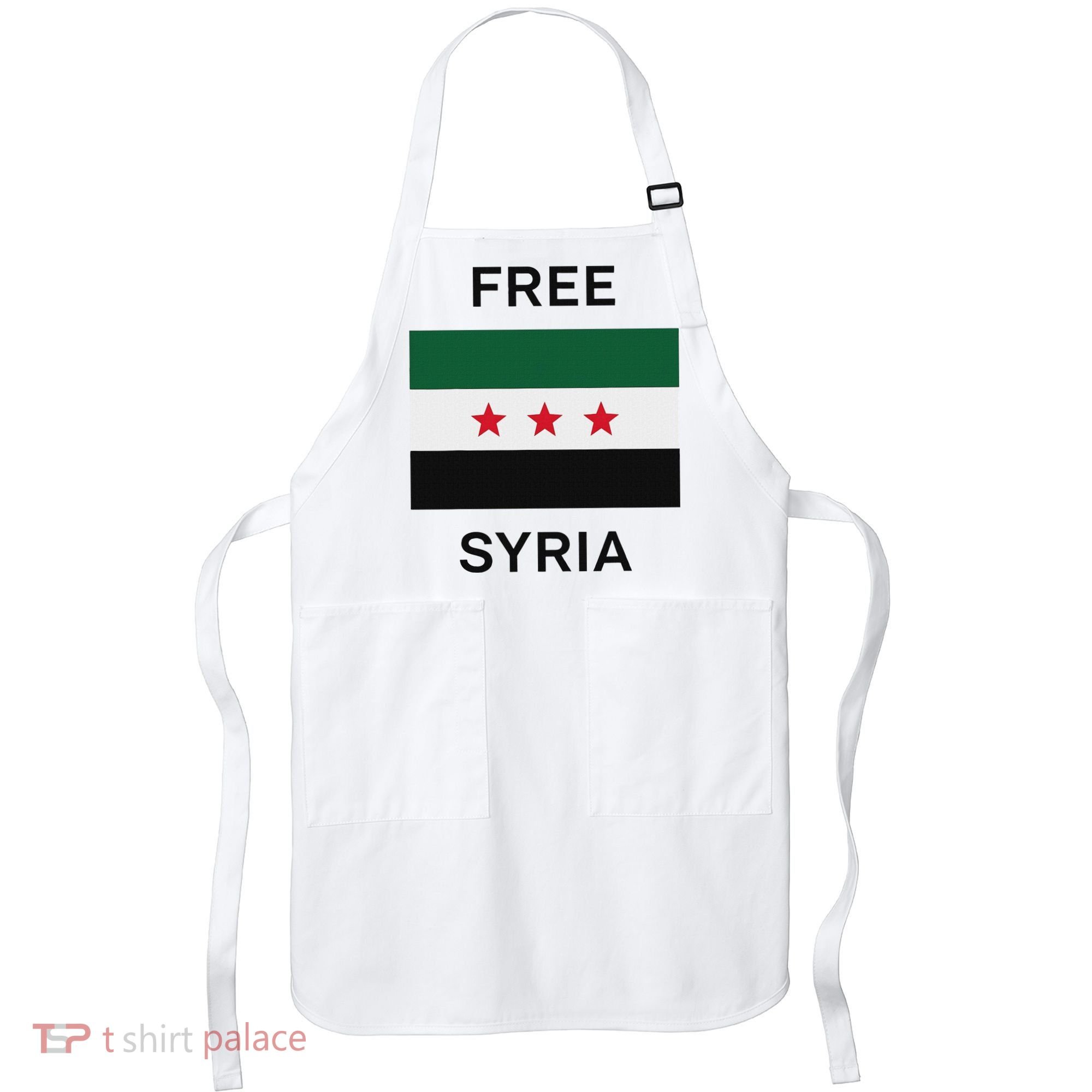 Free Syria New Syrian Flag Syria Freedom Celebration Apron