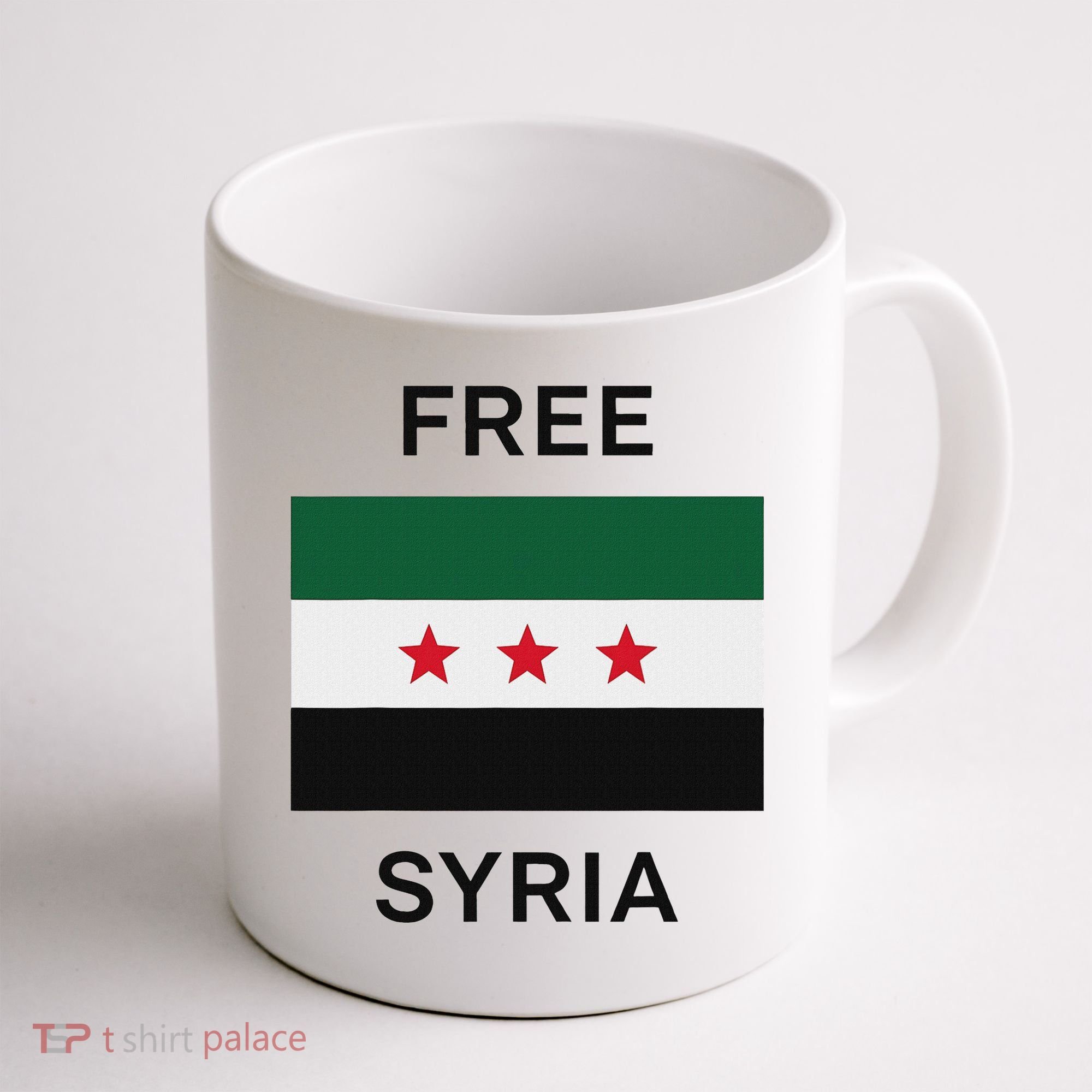 Free Syria New Syrian Flag Syria Freedom Celebration Coffee Mug