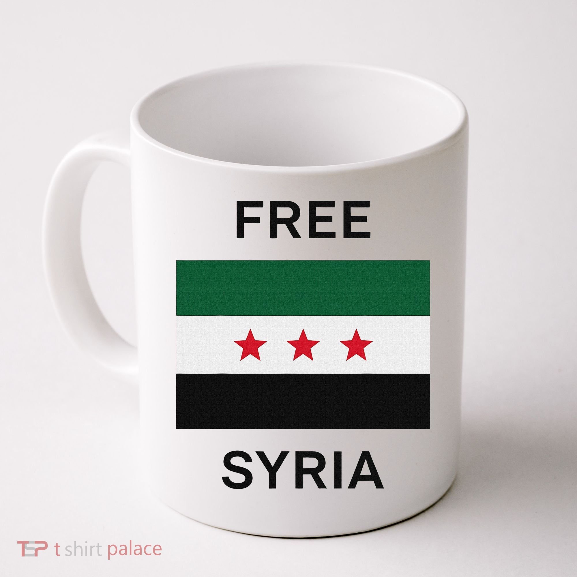 Free Syria New Syrian Flag Syria Freedom Celebration Coffee Mug