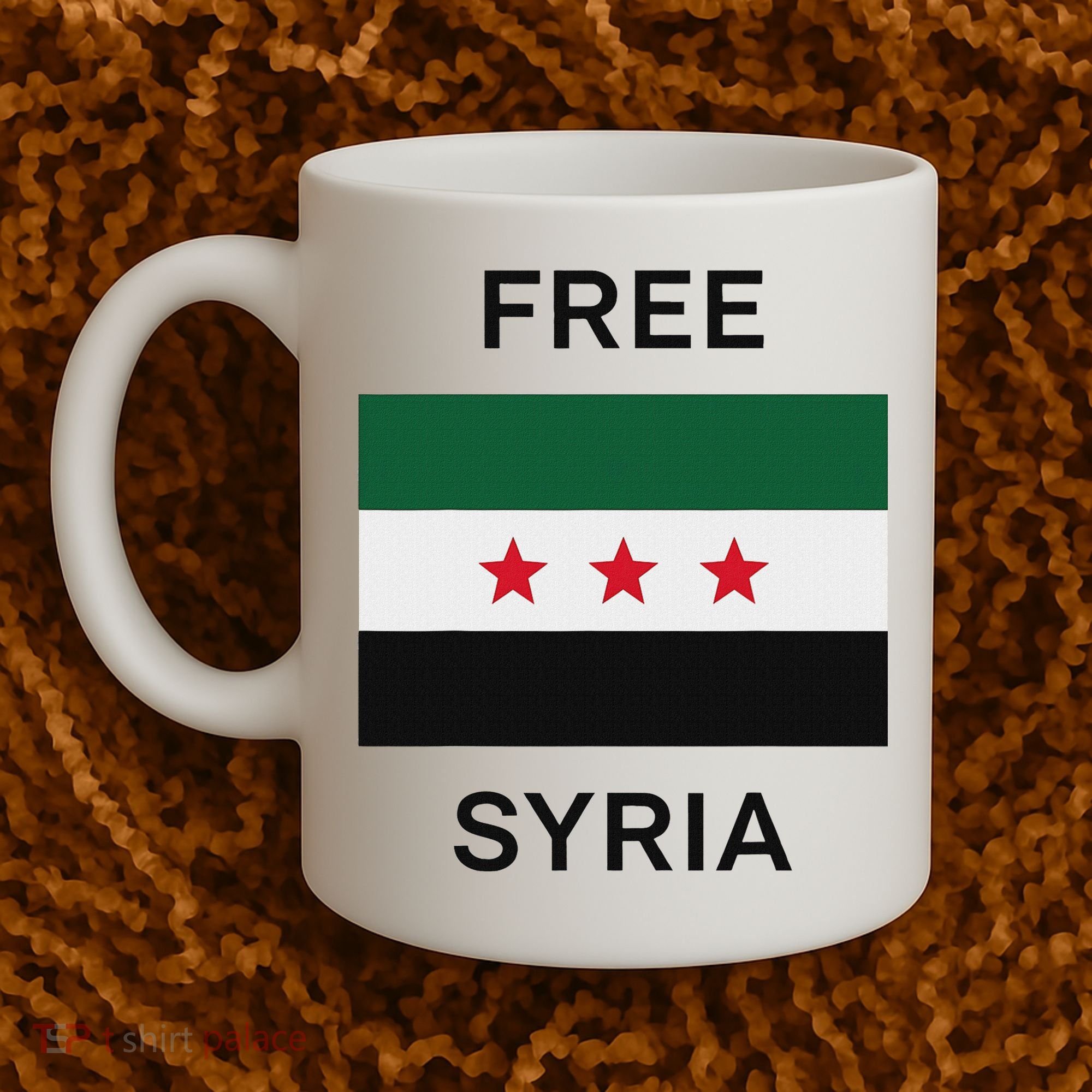 Free Syria New Syrian Flag Syria Freedom Celebration Coffee Mug