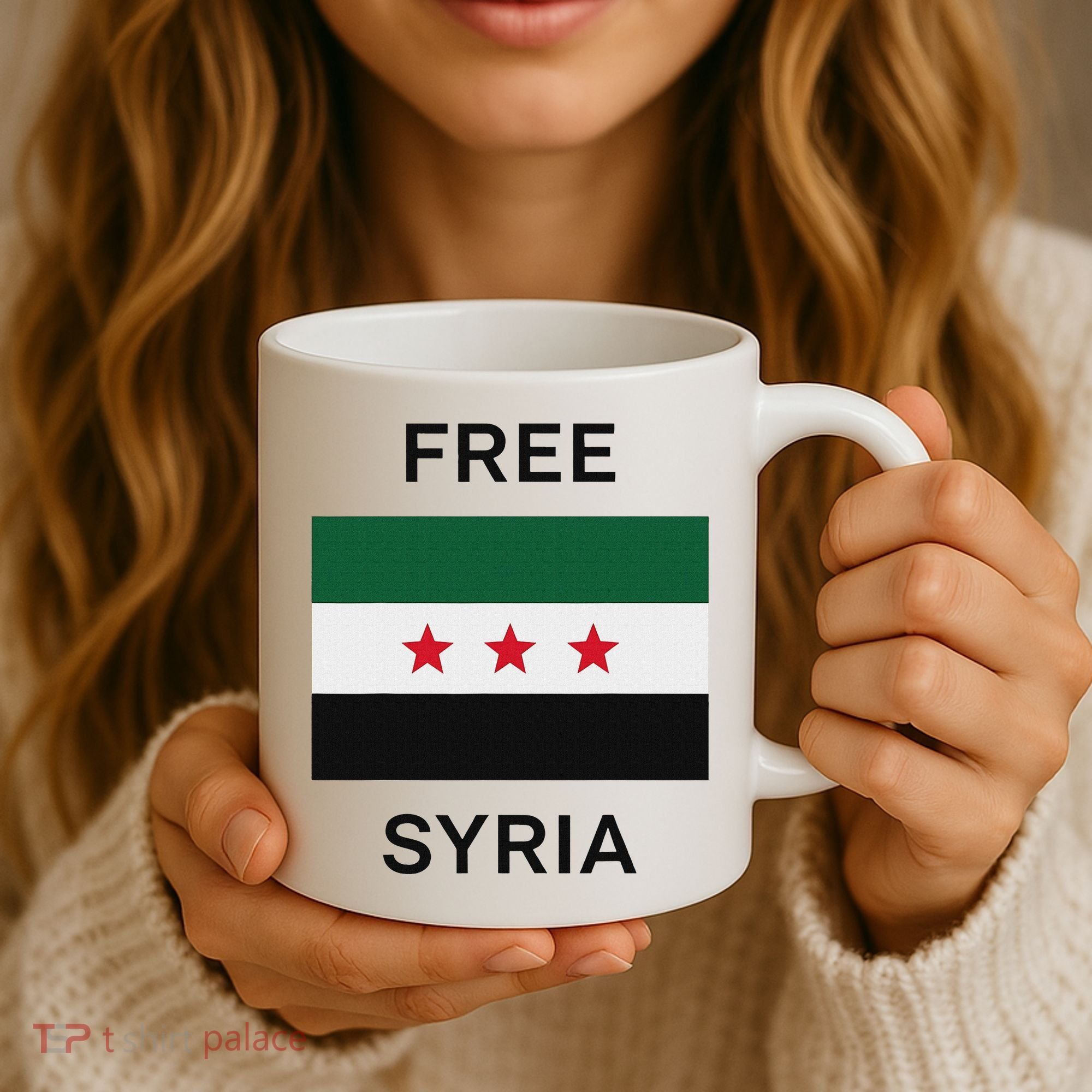 Free Syria New Syrian Flag Syria Freedom Celebration Coffee Mug