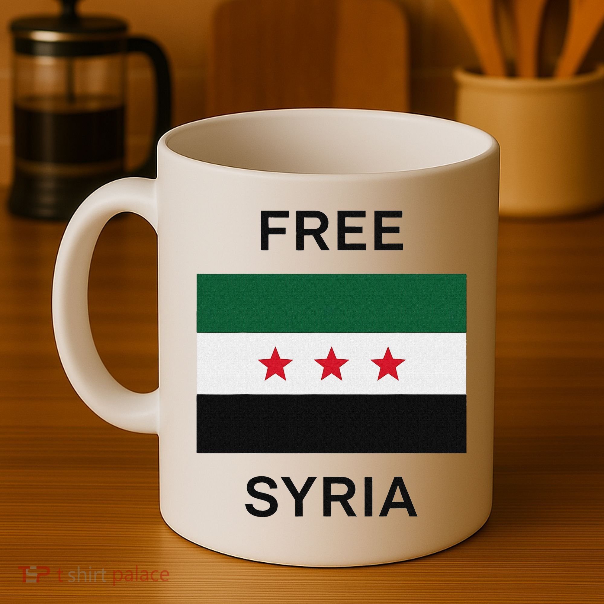 Free Syria New Syrian Flag Syria Freedom Celebration Coffee Mug