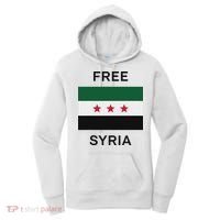 Free Syria New Syrian Flag Syria Freedom Celebration Women's Hoodie thumb 0