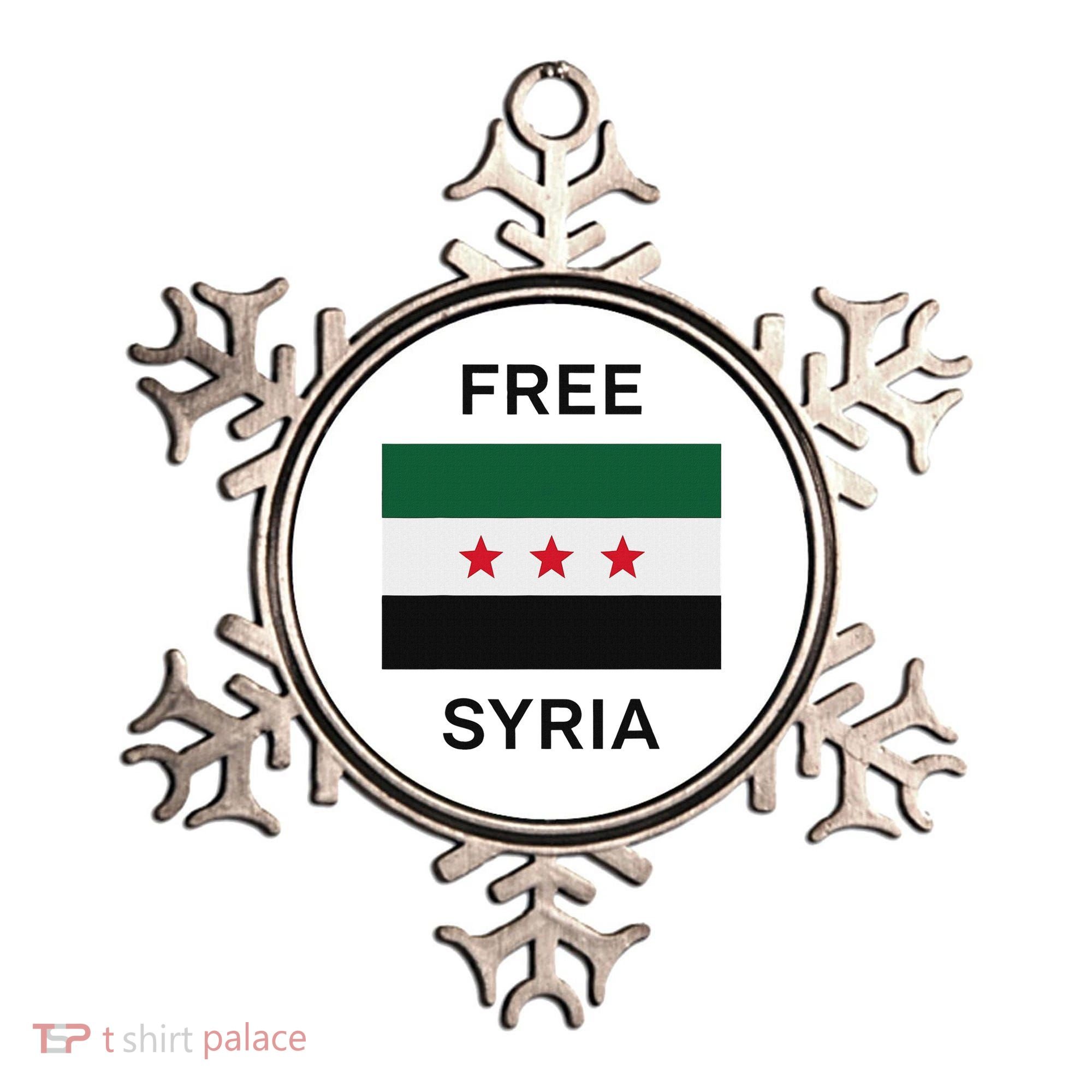 Free Syria New Syrian Flag Syria Freedom Celebration Ornament