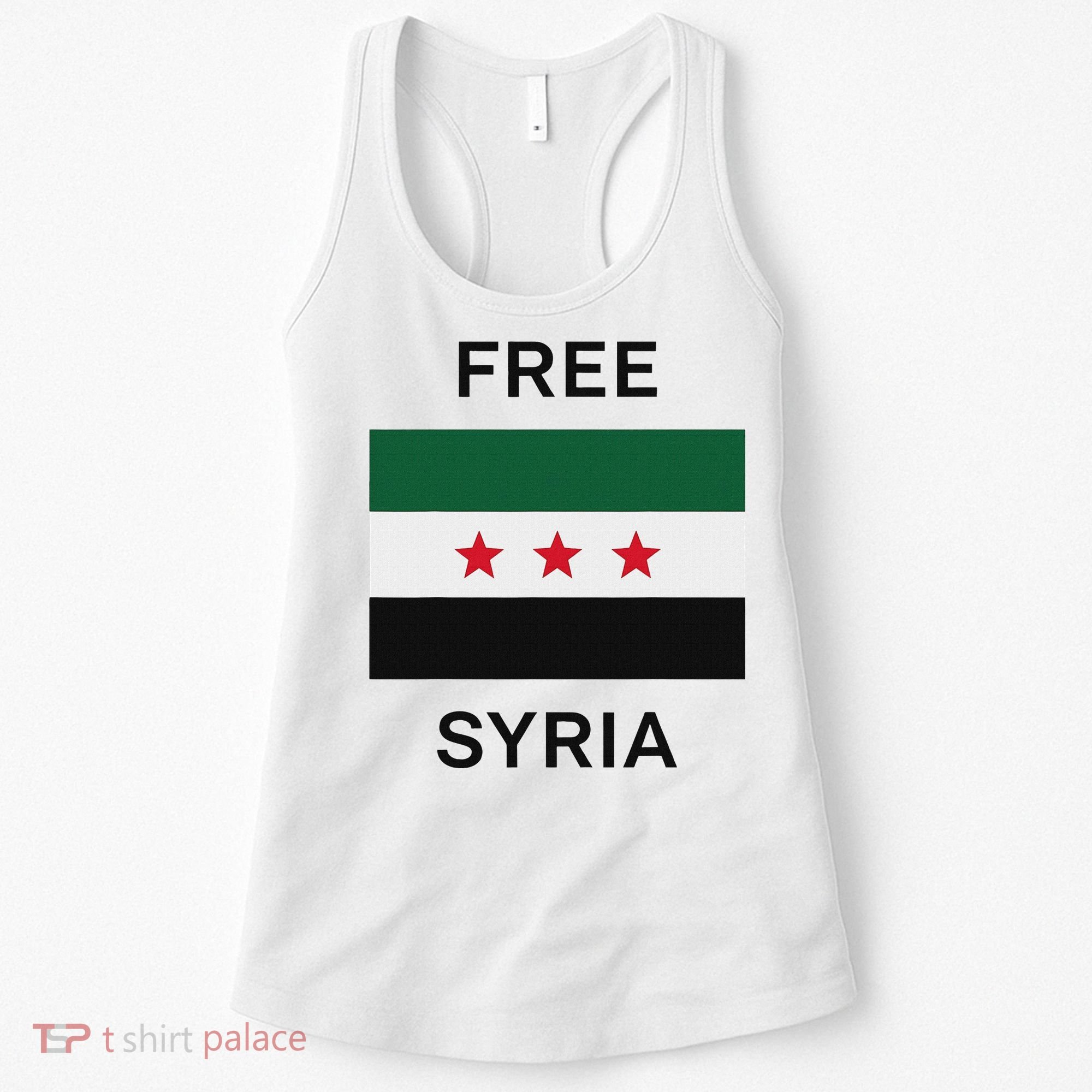 Free Syria New Syrian Flag Syria Freedom Celebration Women's Tank Top