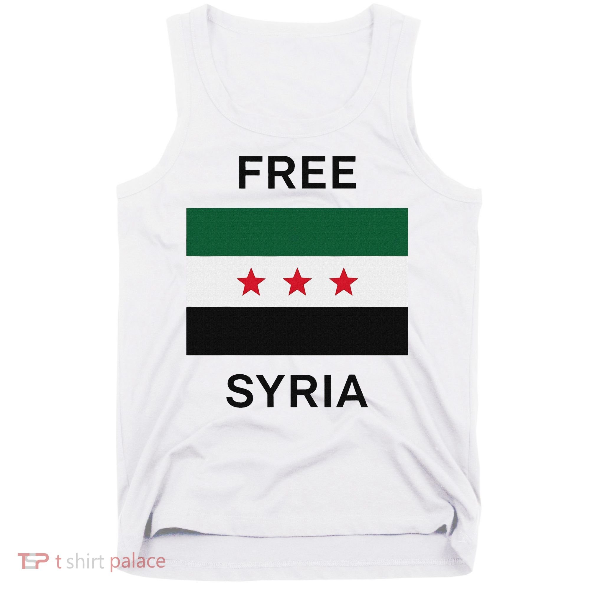 Free Syria New Syrian Flag Syria Freedom Celebration Tank Top